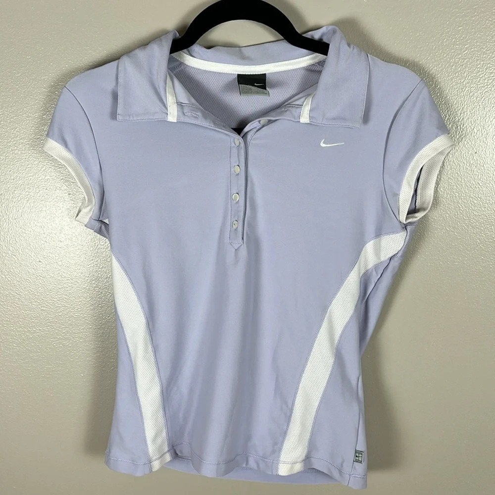 Nike Dri-Fit Purple Short Sleeve Polo - Picture 6 of 6